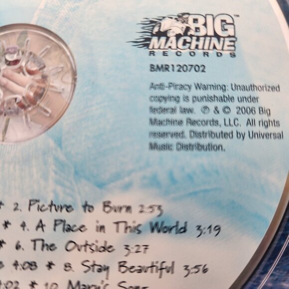 Taylor Swift Self Titled Audio CD (2006) Original BMR 120702 Uncensored Lyrics - Picture 6 of 7